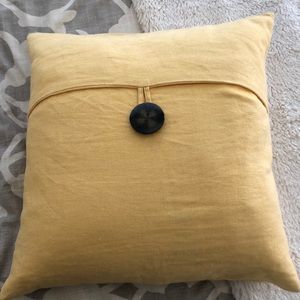 Yellow Pottery Barn pillow